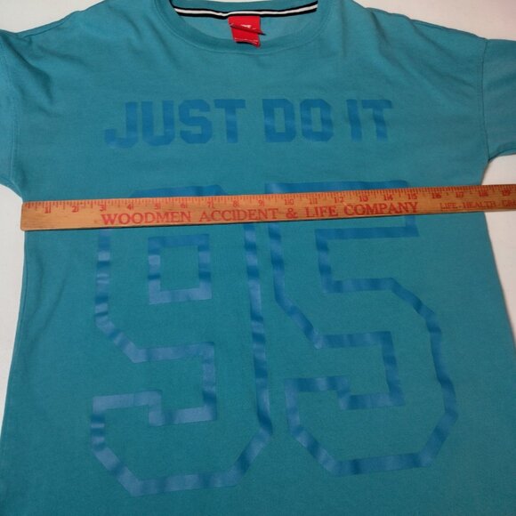 Nike Just Do It Shirt Women S Blue 1995 Rerto Sports Jersey Athletic Blokecore - Picture 3 of 9